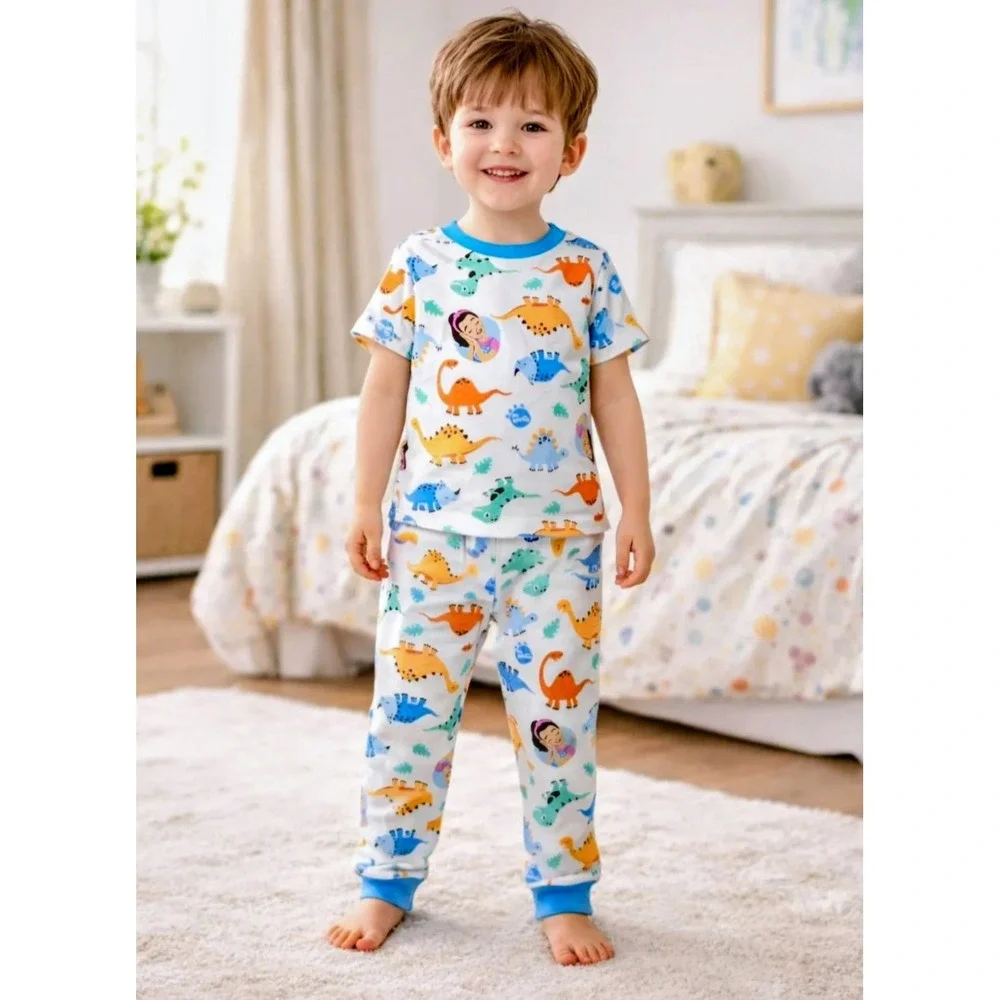 Ms. Rachel Dinosaur Pajama Set 4-Piece Toddler Sleepwear